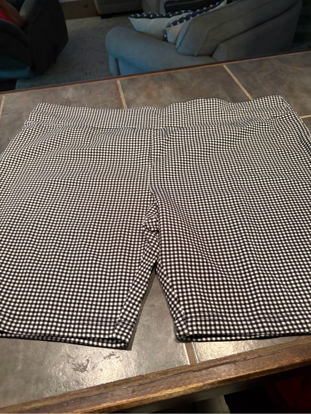 NWT Time and Tru Black and White Gingham Bike Shorts- 4X